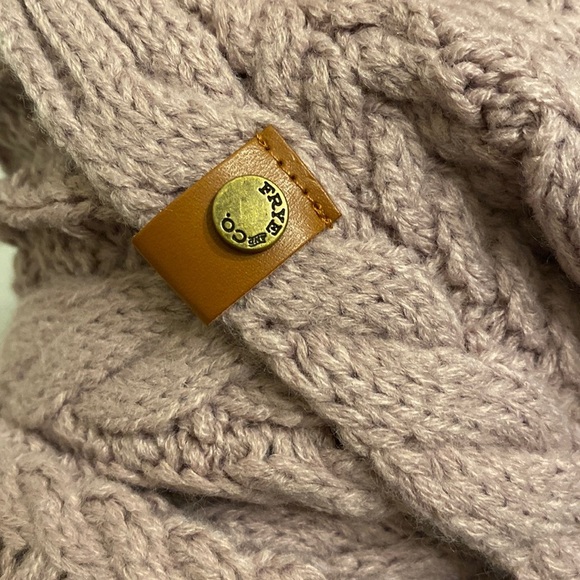 NWT Frye and Co cable knit scarf mauve color, dusty pink - Picture 5 of 8